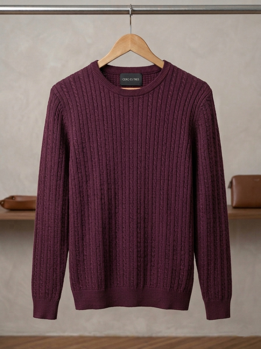 5246MAL - SWEATER IRISH MALBEC